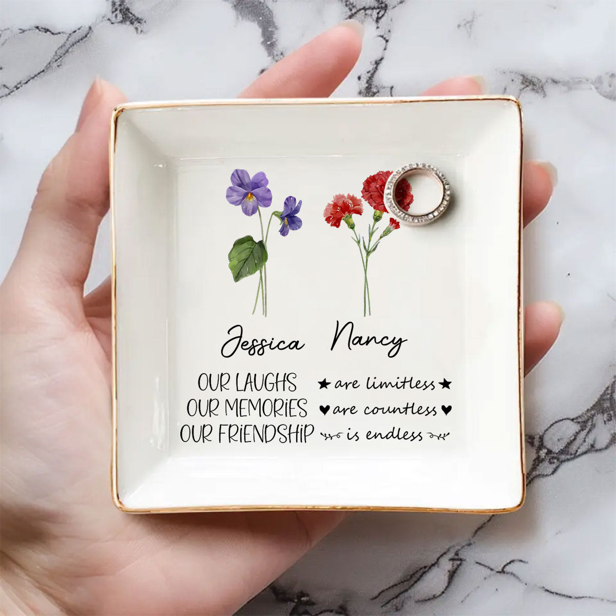 Friendship – Personalized Custom Jewelry Dish
