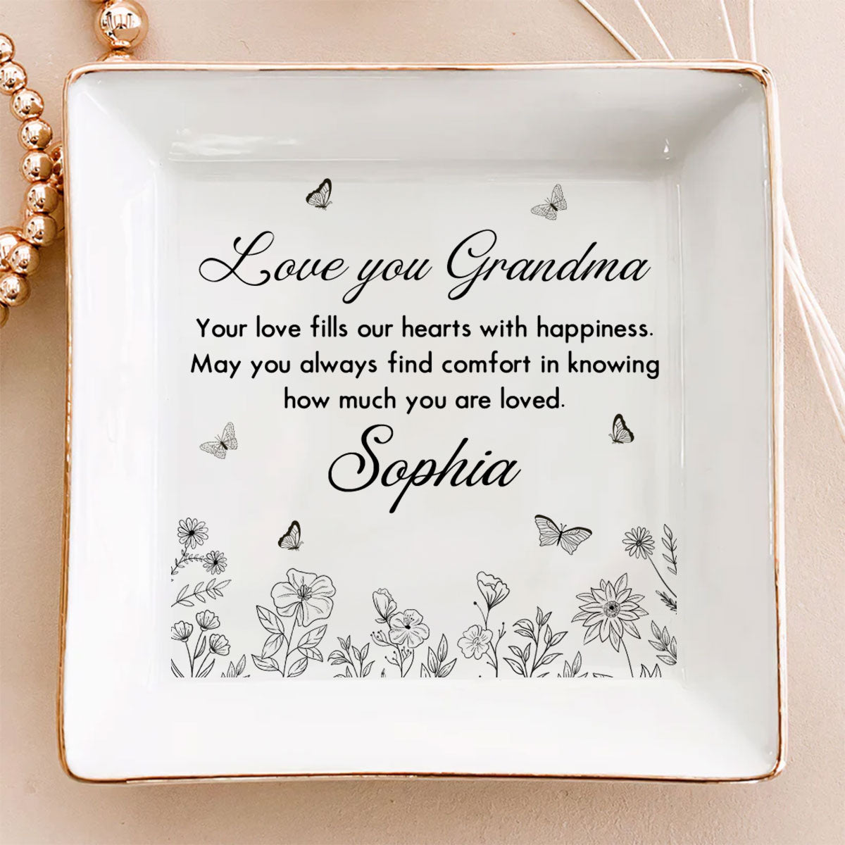 How Much You Are Loved – Personalized Custom Jewelry Dish