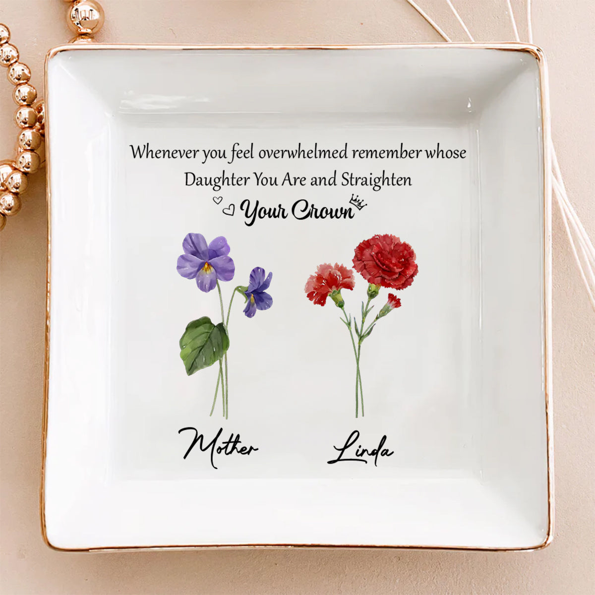 You Are My Daughter – Personalized Custom Jewelry Dish